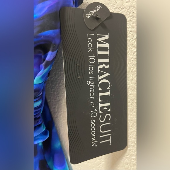 Miracle Suit Revele Blue- One Piece Swimsuit- padded Straps & Draped Silhouette - Picture 10 of 14